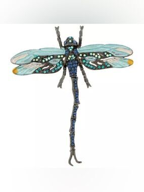 New Gilded Age Timeline by Bead Treasures Dragonfly Rhinestone Pendant Brooch